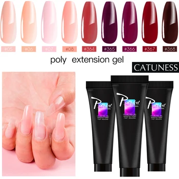 

CATUNESS Pink White colour Nail Gel Acrylic Quick Extension PolyGel UV Builder Poly Gel Clear Extension Varnish Primer Nail Art