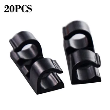 

20pcs Self-adhesive Wire Organizer Line Cable Clip Buckle Clips Ties Fixer Fastener Holder Plastic