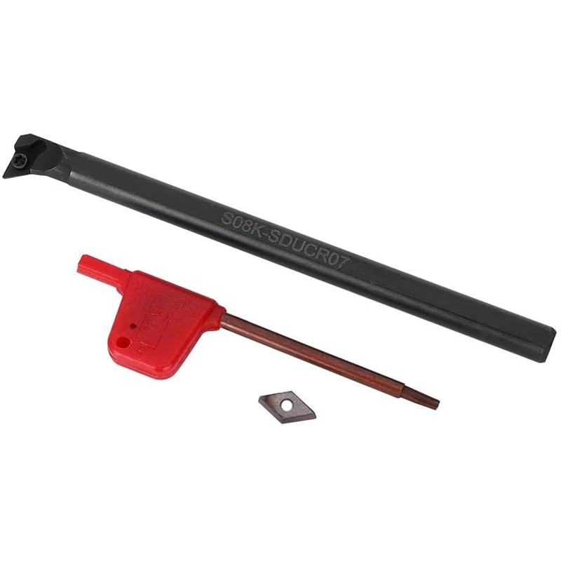 Lathe Tool Holder Set S08K-SDUCR07 DCMT0702 Blade Insert Boring Bar for Semi-Finishing Finishing Promotion | Инструменты