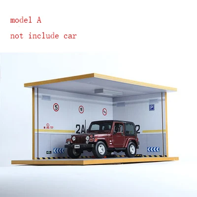 Model A 1:18 сплав модель автомобиля твердой древесины подземный гараж парковка партия детские игрушки Парковка Место сцены подарок - Цвет: Model A