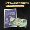 PCCB NO. 9 120*190mm,  PROFESSIONAL BANKNOTE OPP SLEEVES. Paper Money Collection bag, Plastic bag, 50pcs/pack 1
