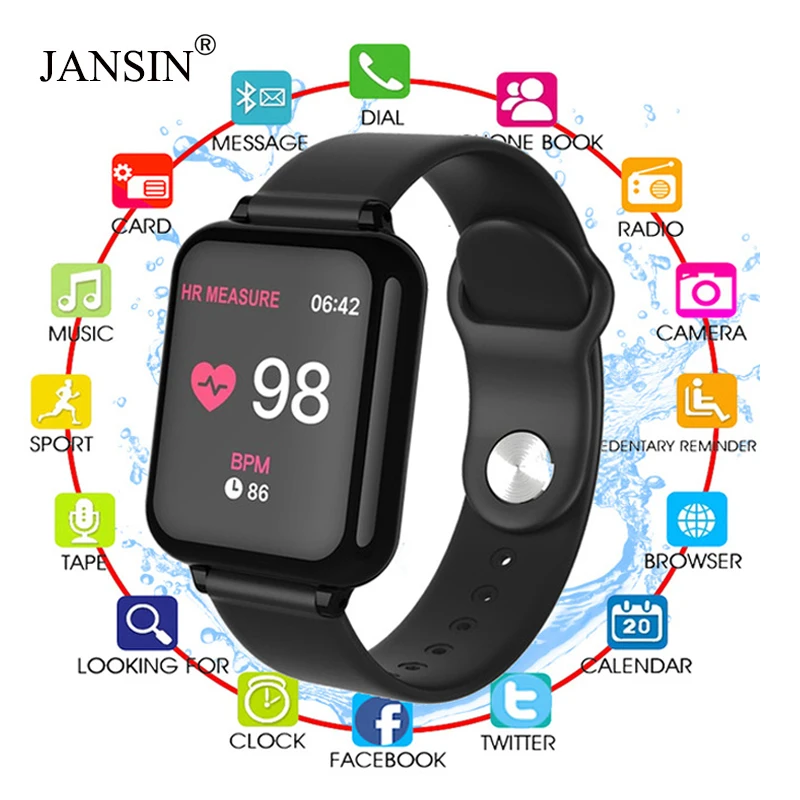 Смарт-часы B57, водонепроницаемые, спортивные, для iOS, Android, телефона, кровяное давление, монитор сердечного ритма, фитнес-браслет, для мужчин и женщин, смарт-браслет