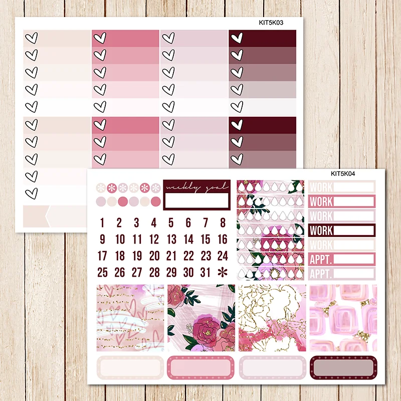 7 листов/набор сладкий розовый аромат еженедельные этикетки декоративные наклейки DIY наклейки для дневника Скрапбукинг Стикеры для альбомов