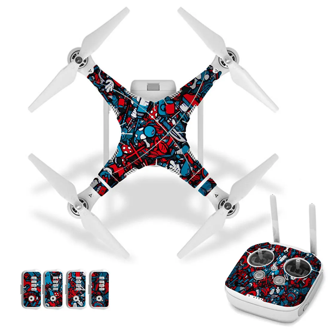 

Cool Graffiti Style Vinyl Skin Sticker for DJI Phantom 3 Drone And Remote Controller 0053