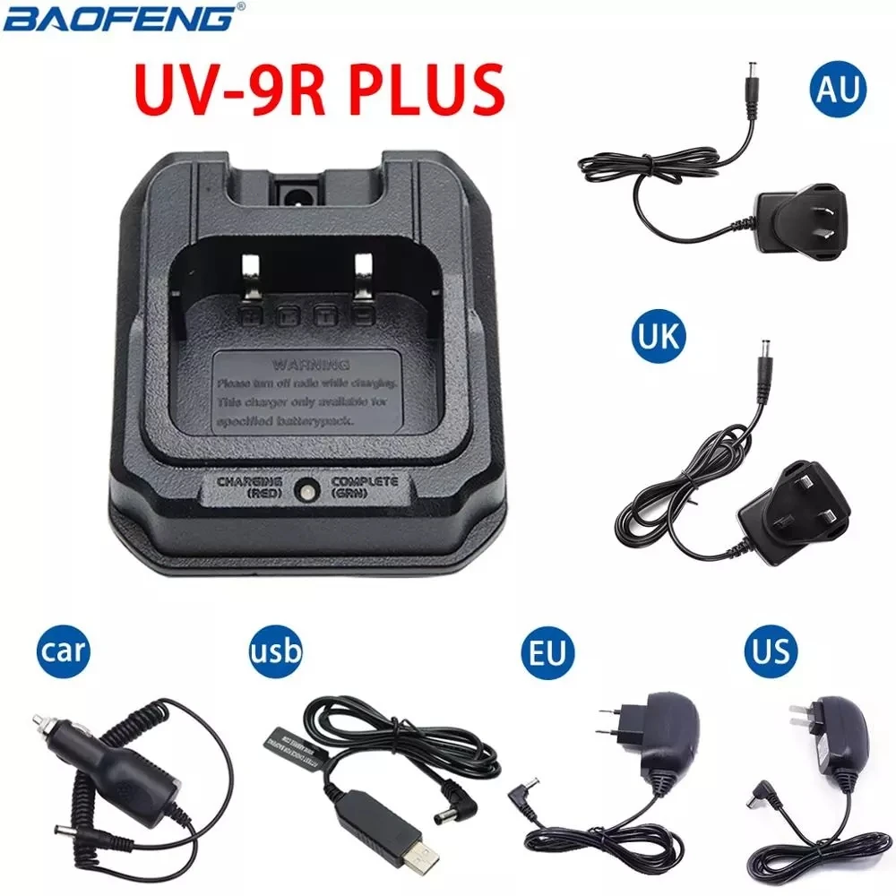 Baofeng-walkie-talkie UV-9R Plus, Original, a prueba de agua, UV-XR, UV-9R Plus, A58, BF-9700, UE/EE. UU./ru/AU/USB/para coche