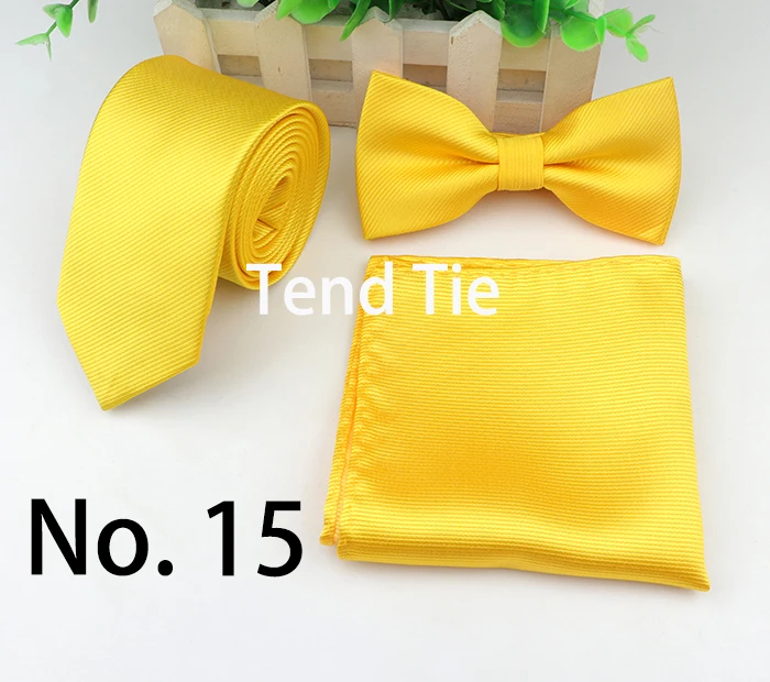 Strip Colorful Neck Tie Set For Men Slim Necktie Bowtie Handkerchief Suit Ties Cravat Butterfly Corbatas