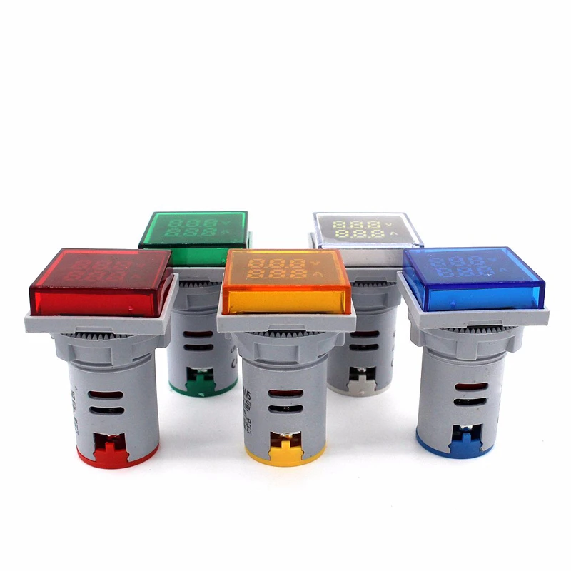 

Square LED Ac Digital Dual Display Voltmeter Ammeter Ampere Voltage Current Meter Indicator Signal Warning Lights 60-500V 0-100A