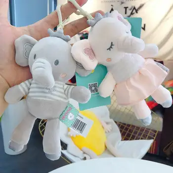 

1 Pc high quality Cartoon Elephant Plush Keychain cute Elephant Plush Keyring Bag Pendant for Kids Plush Doll Toy
