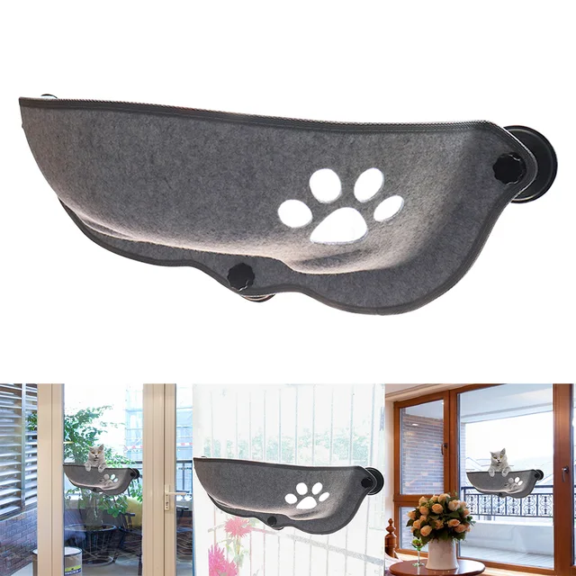 Cat Window Hammock With Strong Suction Cups Pet Kitty Hanging Sleeping Bed Storage For Pet Warm Cage Cat Shelf Seat Beds Winter 2