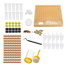Apicultura kit conjunto rainha sistema de criação apicultura garrafa marcação capa protetora gaiola célula grafiting agulha plástico clipe ferramentas