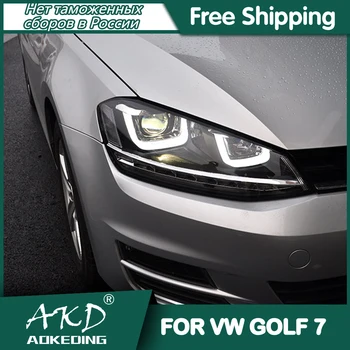 

AKD Car Styling for VW Golf 7 Headlights 2013-2017 Golf7 LED Headlight Golf 7 R DRL Bi Xenon Lens High Low Beam Parking Fog Lamp