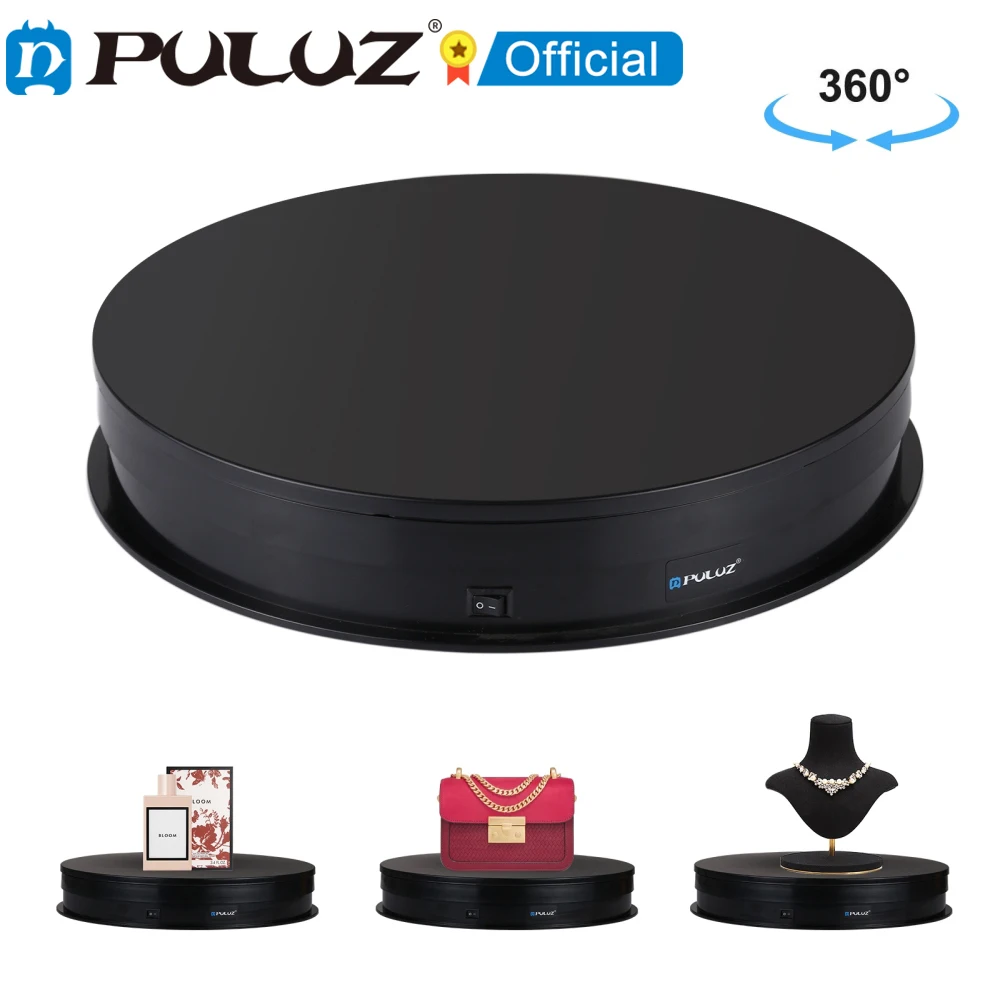 Puluz-suporte Giratório Elétrico Suporte Giratório de 360 Graus Adereços de Fotografia Gravação de Vídeo Usb 30cm 15cm