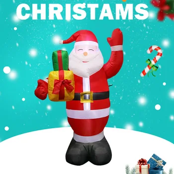 

150cm Led Illuminated Santa Claus Air Pump Inflatable Toys Night Light Indoor Outdoor Christmas Holiday Festival Yard Decoration