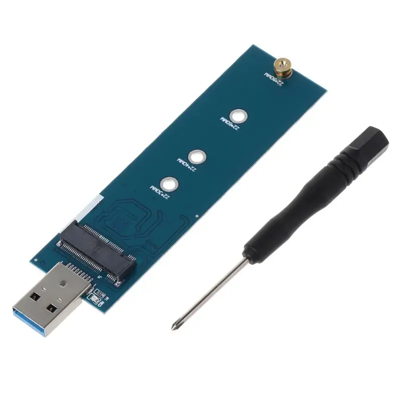 Adaptador M.2 a USB B Key M.2 SSD, adaptador USB 3,0 a 2280 M2 NGFF SSD  Drive, convertidor de tarjeta de lector de SSD|Tarjetas adicionales| -  AliExpress