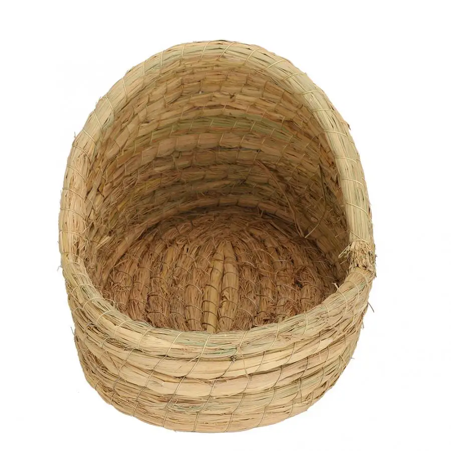 Cute Animal Cages Small Pet Hand Made Straw Braid Grass House Bed Slipper Shape for Rabbit Guinea Pig Hamster Sleeping | Дом и сад