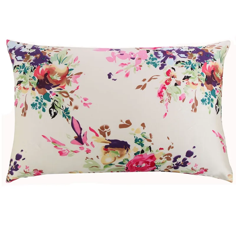 

LISM 100% nature mulberry floral silk pillowcase zipper pillowcases pillow case for healthy standard queen king
