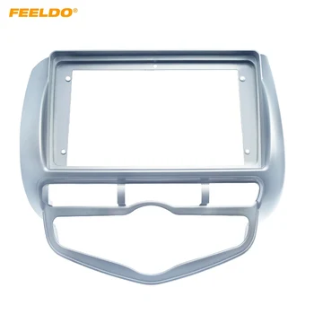 

FEELDO Car 2Din 9" DVD Stereo Audio Fascia Frame Adapter For Honda Fit (LHD) Panel Bezel Frame Installation Trim Kit #HQ6331