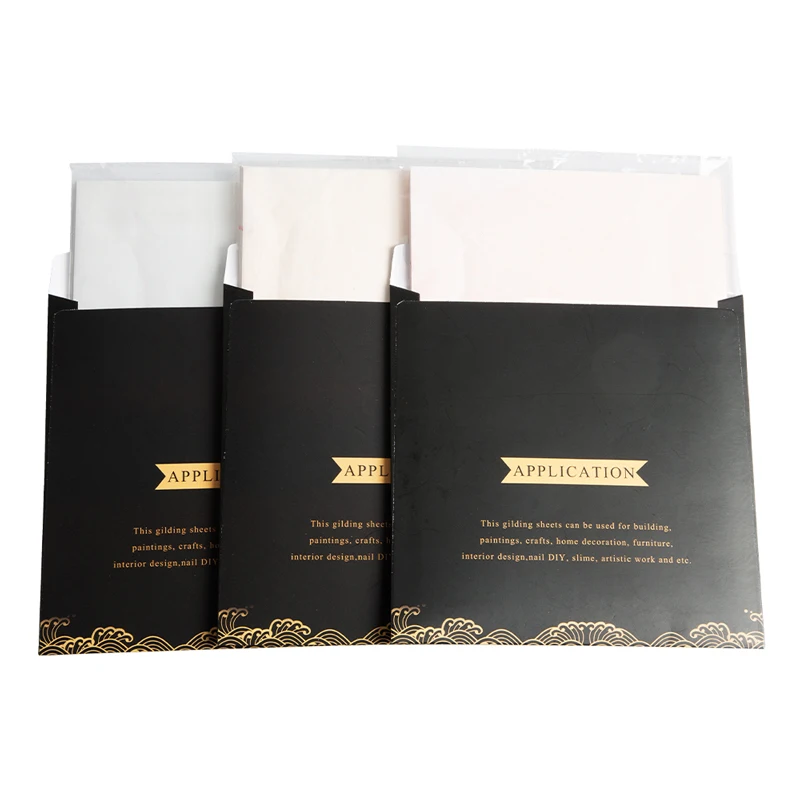 Metal Leaf Sheets 100pcs 14cm Imitation Sliver Copper Gold