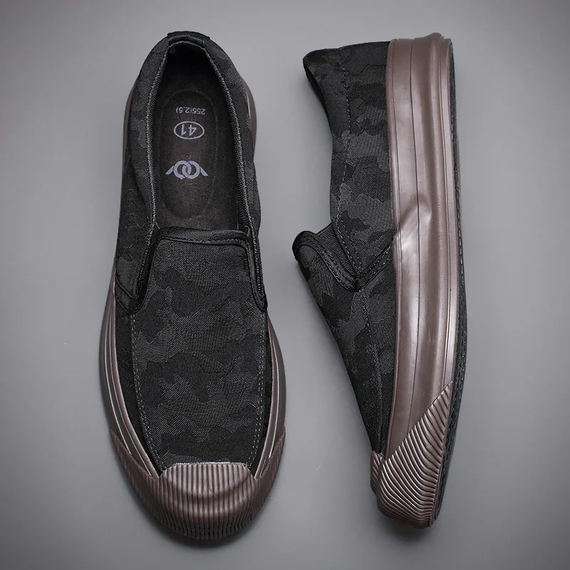 Casual Vulcanized Shoes 2021 New Camouflage Canvas Sports Shoes Men's Breathable Lazy Shoes Trend Versatile Lazy Shoes