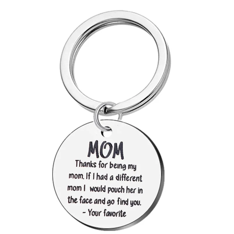 Portachiavi Coppia In Acciaio Inossidabile 2021 Portachiavi Tondo Portachiavi Lettera Gioielli Portachiavi Fai Da Te Accessori Portachiavi Per Mamma