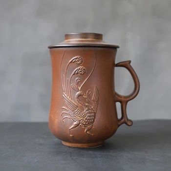 

LUWU CERAMIC TEA MUGS VINTAGE PEACOCKS SHAPE COFFEE CUP DRINKWARE 500ML