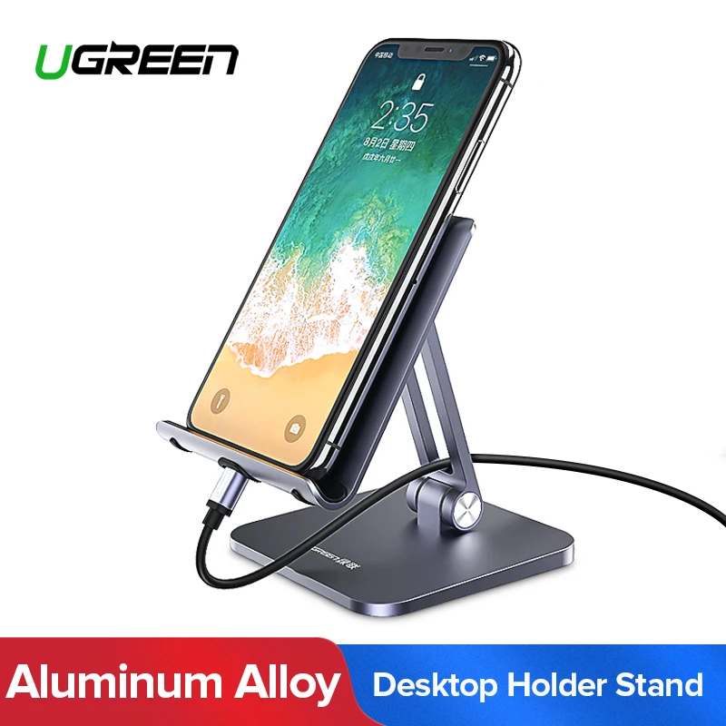 Pаспродажа Ugreen подставка держатель для мобильного телефона Алюминиевый сплав металлическая подставка для планшета универсальный держатель телефона ...