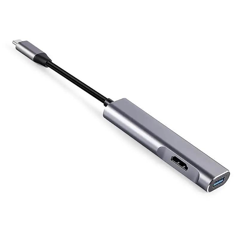 5-в-1 Тип C концентратор USB-C для USB3.0+ HDMI+ TF слот для карт+ PD Мощность Порты и разъёмы адаптер