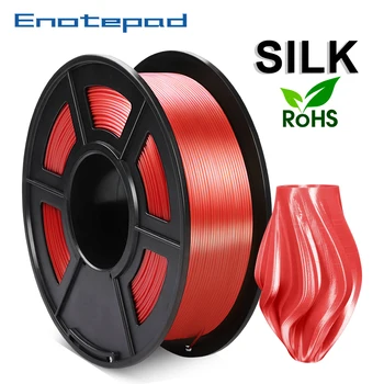 

PLA SILK Red Color Enotepad 100% no Bubble 1.75mm 3D High-Quality Filament For Printing Artworks, Industrial Design Samples
