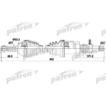 

Axle shaft front right 25x934x53.38x23 FORD FOCUS 98-04, FOCUS