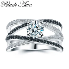Женское полое обручальное кольцо [BLACK AWN] Бижу Bague из