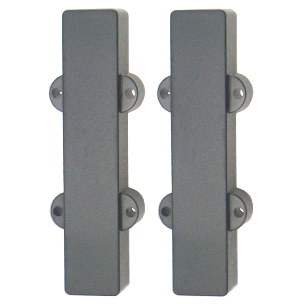 Black Sealed Pickup Covers 2Pcs Plastic For 4-String Jazz Bass Guitar Parts