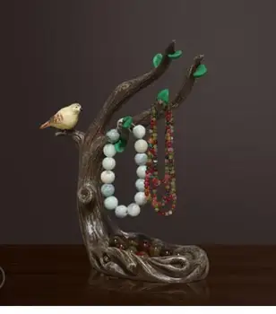 

CREATIVE RESIN SIMULATION BRANCH JEWELRY PENDANT DESKTOP STORAGE ORGANIZATION LITTLE BIRD DISPLAY STAND MODERN HOME DECORATION