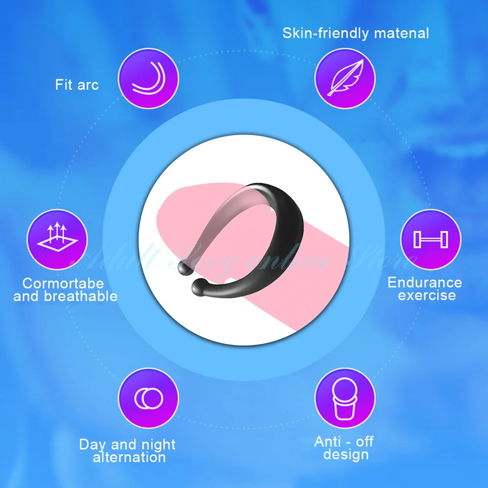 Foreskin Corrector Cock Ring Penis Stretcher Resistance Ring Sex Toys 2PCS/Set male sex toys for Men