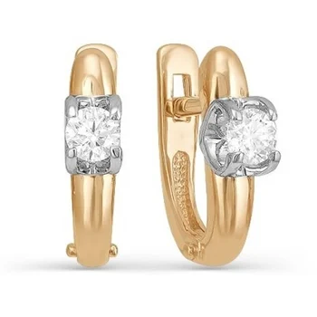 

Master brilliant earrings with 2 diamonds in red gold