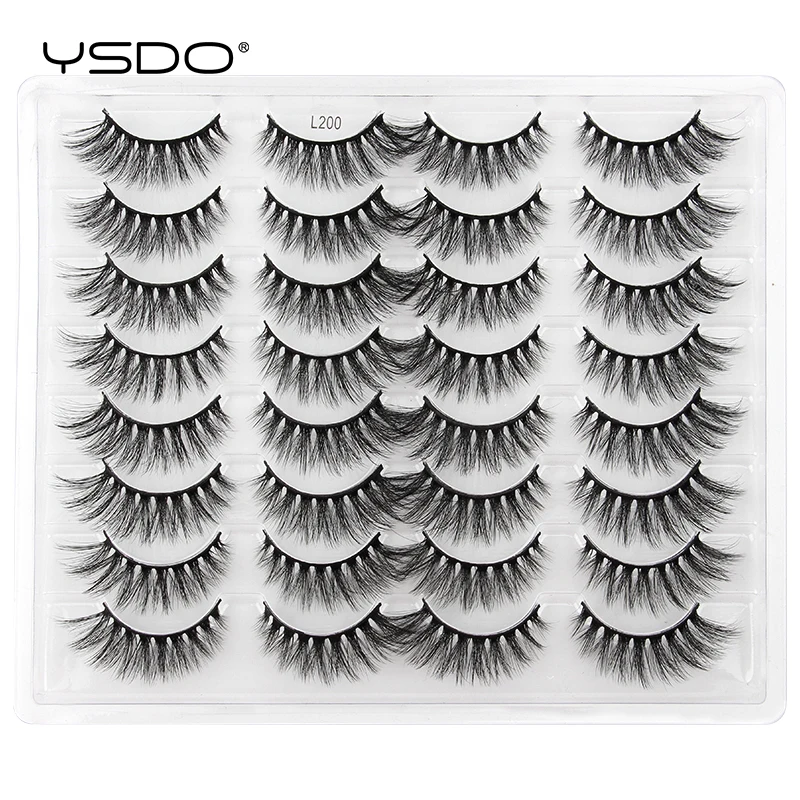 Natural Mink False Eyelashes Dramatic Fluffy 3D Lashes