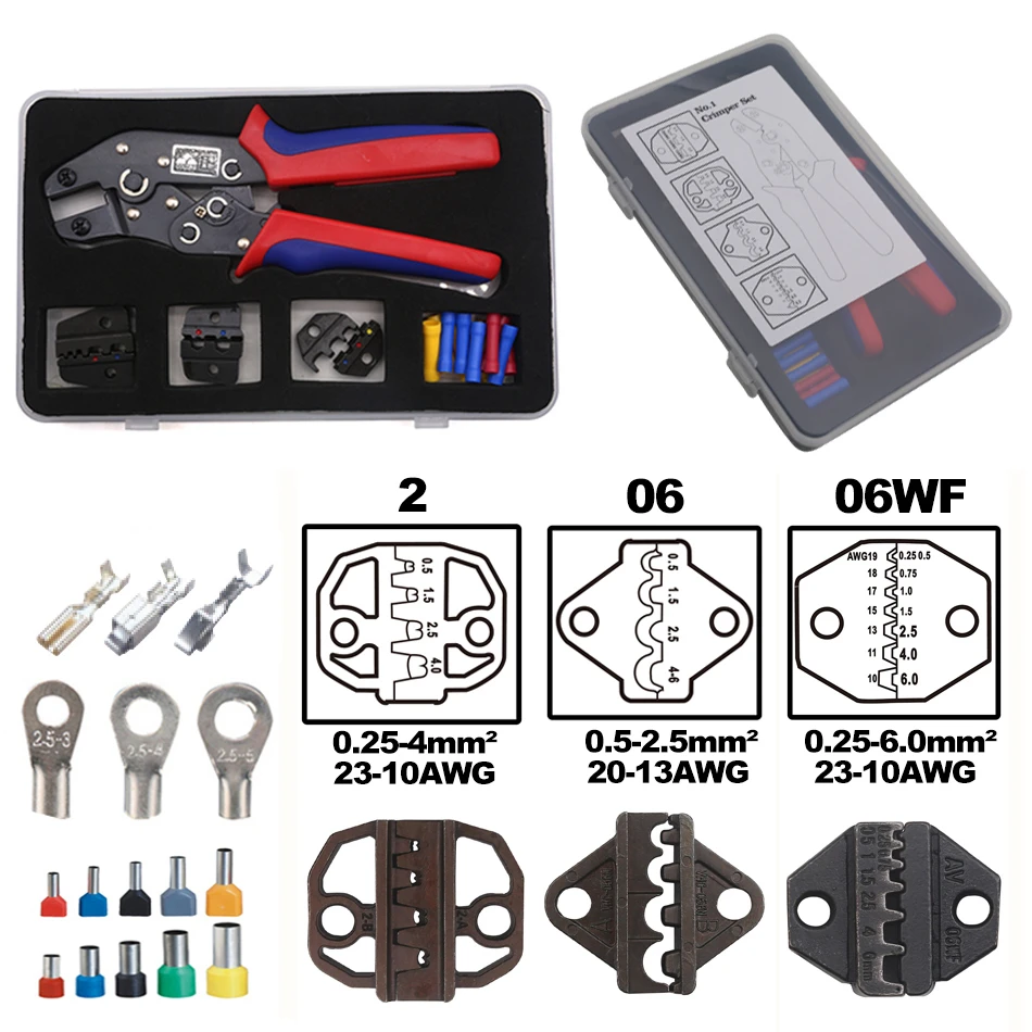 Обжимные плоскогубцы несколько обжимных штампов набор проводов Dupont терминалы инструменты электрик соединитель Мультитул(подарок некоторые провода терминал - Color: SNA No.10