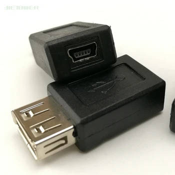 

Hot Sale New Black USB 2.0 Type A Female To Mini USB 5pin B Female Adapter Plug Converter for Tablet 500pcs/lot