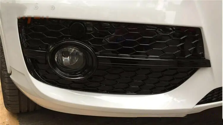 2PCS/set Black front fog lamp light cover bar trim moulding For Audi Q3 RSQ3 2012