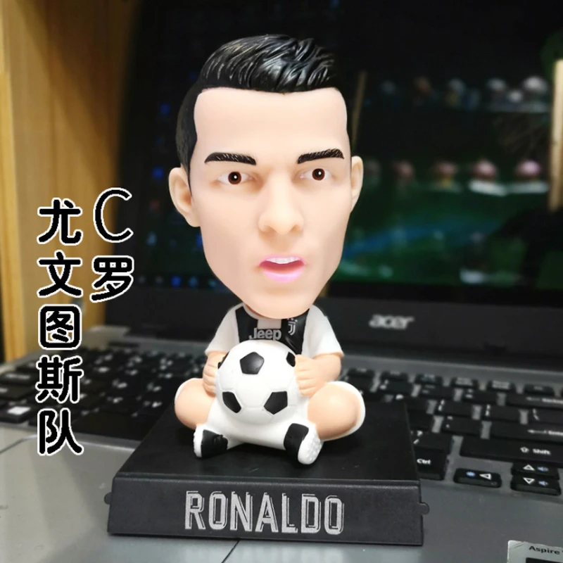 Q версия футбольной звезды Месси Бекхэм Роналду, фигурки, украшение автомобиля, аксессуары для автомобиля, домашний стол, кукла, Автомобильные украшения - Название цвета: Cristiano Ronaldo(B)