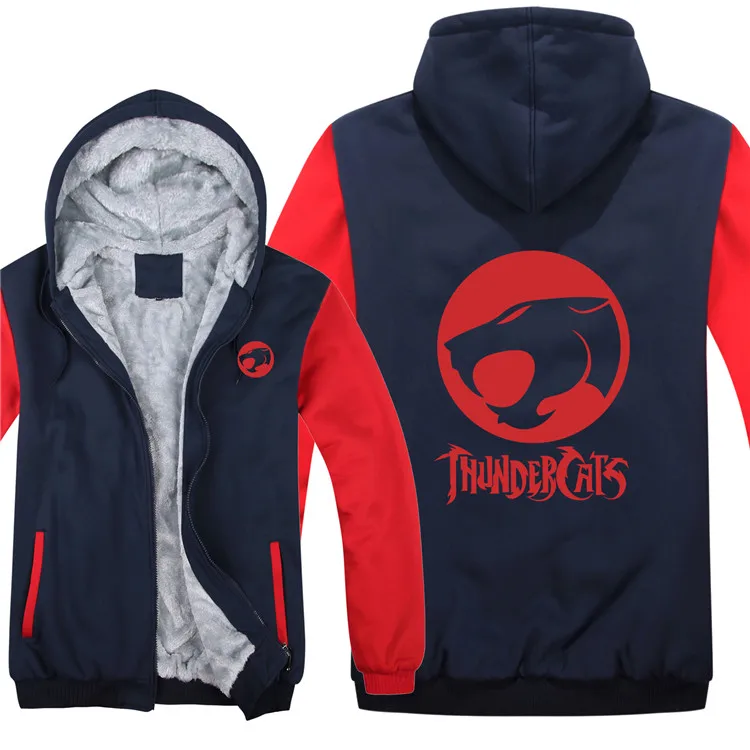 Зимние толстовки Thundercats мужские пальто на молнии флисовая утепленная толстовка Thundercats Мужской пуловер - Цвет: as picture