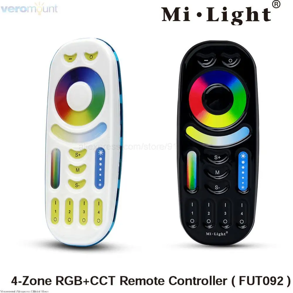 Milight FUT092 FUT092-B 2 4G RF RGBWW 4-зонное групповое управление RGBCCT пульт дистанционного