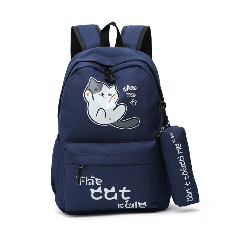 Аниме Япония Неко Atsume кошка задний двор мультфильм Холст Дорожная сумка Школьный