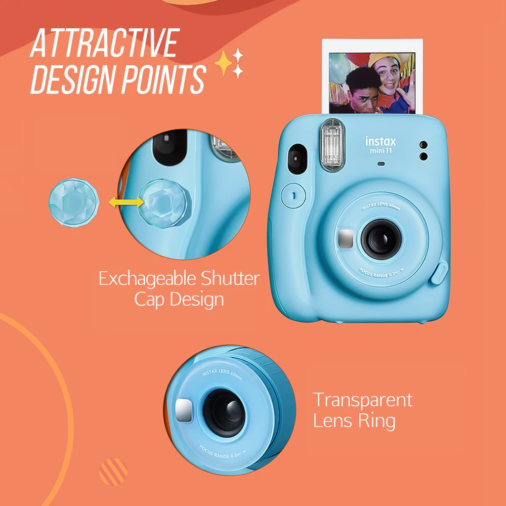 Фотоаппарат моментальной печати Fujifilm instax mini 11 mini11 фотография фотоальбом MINI 9