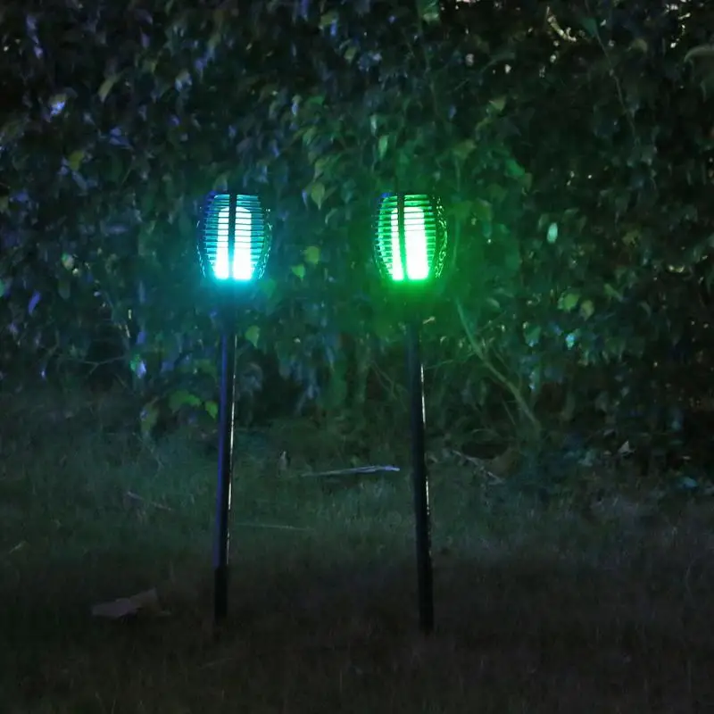 96LED солнечный красочный свет пламени Открытый водонепроницаемый сад газон факел Лампа