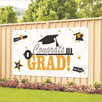 

Graduation Season Party Decoration Congratulation Banner Graduation Ceremony Party Outdoor Interior Decoration Banner