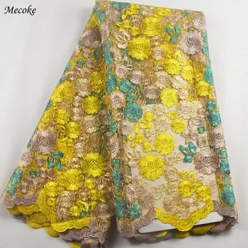 

Best Selling Swiss voile laces African Fabric 2020 Special Nigerian French Fabric High Quality Nigeria Tulle cord Lace Fabric