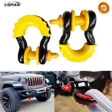 

Anti-Rust Bow Shackle 5/8" D-Ring Shackle 42,990lbs Break Strength with Isolator &Washers Kit for Jeep Off-Road Vehicle Recovery