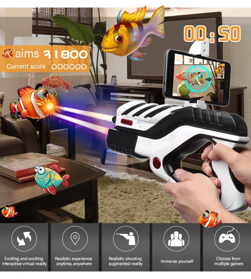 AR Bluetooth игровой пистолет A8 мульти-плеер во время сражения Ar дополненной