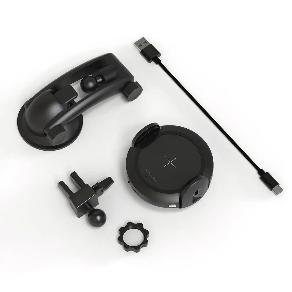 

Automatic Infrared Sensor Car Mount Wireless Charger Smart Car Holder For Mobile Phone Wireless Charger Charging Stand Support