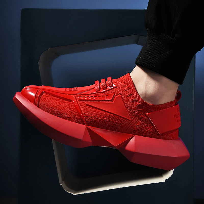 Новинка, мужские кроссовки, дышащие, Flyknit+ спортивная обувь на полиуретановой подошве, удобные, модные, стильные кроссовки, резиновая подошва, Трансформеры, Уличная обувь